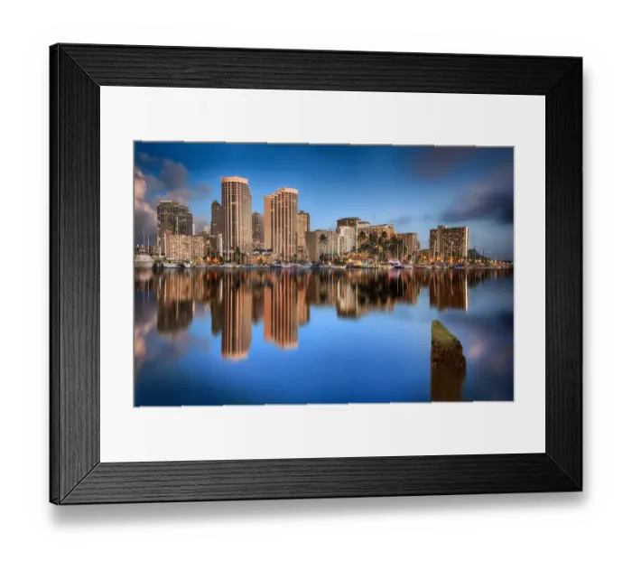 Framed Print : Waikiki Skyline Framed Print : Waikiki Skyline
