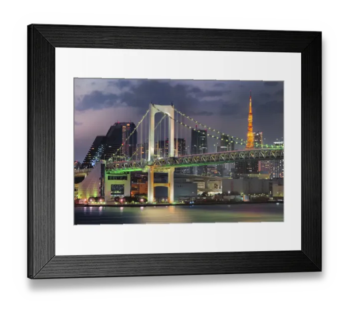 Framed Print : Rainbow Bridge, Tokyo