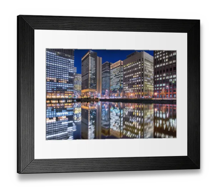 Framed Print : Tokyo Downtown Reflection Framed Print : Tokyo Downtown Reflection