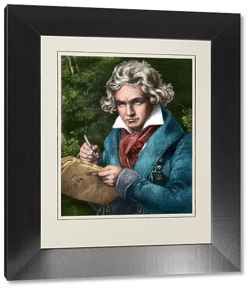 Ludwig van Beethoven german composer and pianist illustration