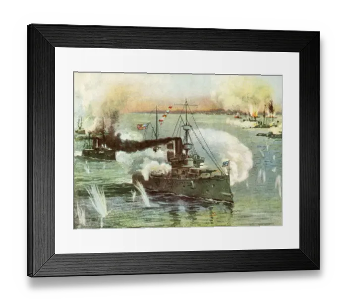 Framed Print : USS Olympia in the Battle of Manila Bay from 1899 Framed Print : USS Olympia in the Battle of Manila Bay from 1899