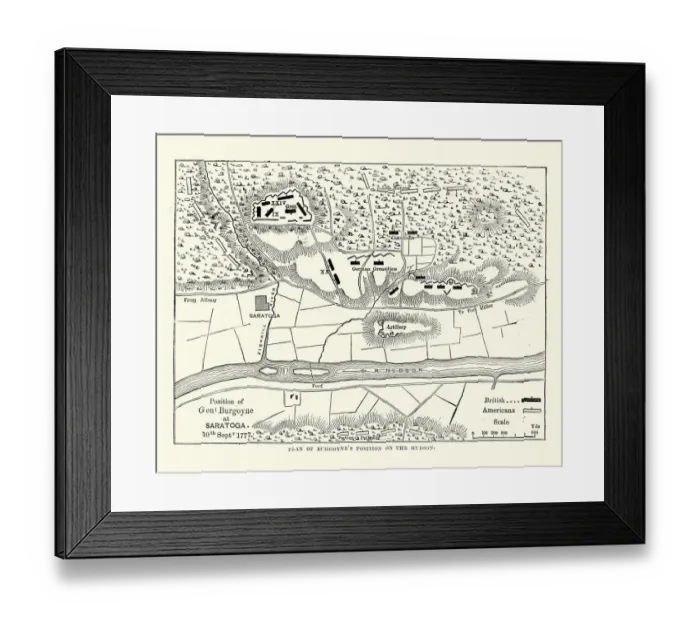 Framed Print : General John Burgoyne position, Battles of Saratoga Framed Print : General John Burgoyne position, Battles of Saratoga