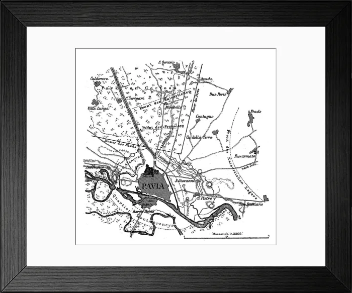 Framed Print : Plan of the Battle of Pavia