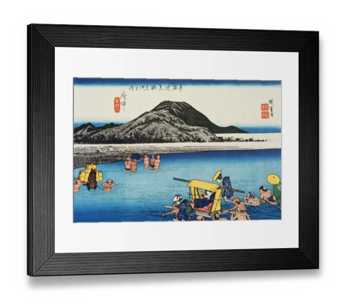 Framed Print : Scenery of Fuchu in Edo Period, Painting, Woodcut, Japanese Wood Block Print Framed Print : Scenery of Fuchu in Edo Period, Painting, Woodcut, Japanese Wood Block Print