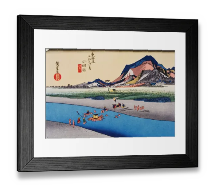 Framed Print : Scenery of Odawara in Edo Period, Painting, Woodcut, Japanese Wood Block Print Framed Print : Scenery of Odawara in Edo Period, Painting, Woodcut, Japanese Wood Block Print