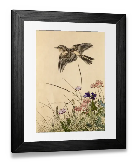 Framed Print : 19th century Japanese woodblock print