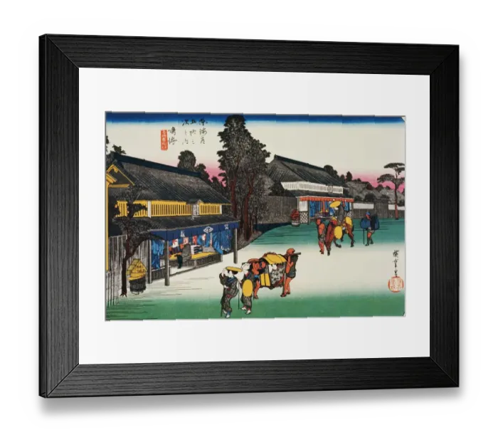 Framed Print : Scenery of Narumi in Edo Period, Painting, Woodcut, Japanese Wood Block Print Framed Print : Scenery of Narumi in Edo Period, Painting, Woodcut, Japanese Wood Block Print