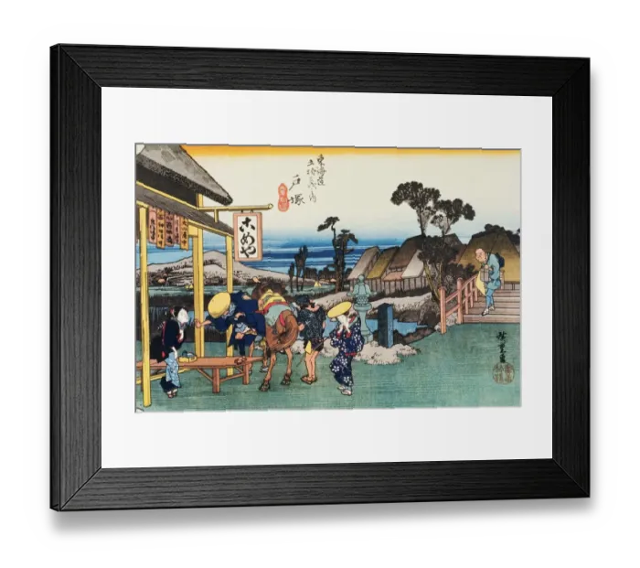 Framed Print : Scenery of Totsuka in Edo Period, Painting, Woodcut, Japanese Wood Block Print Framed Print : Scenery of Totsuka in Edo Period, Painting, Woodcut, Japanese Wood Block Print