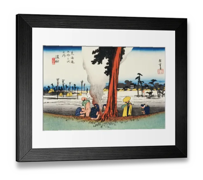 Framed Print : Scenery of Hamamatsu in Edo Period, Painting, Woodcut, Japanese Wood Block Print Framed Print : Scenery of Hamamatsu in Edo Period, Painting, Woodcut, Japanese Wood Block Print