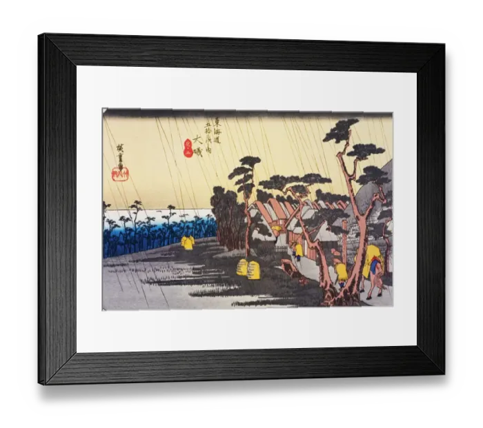 Framed Print : Scenery of Oiso in Edo Period, Painting, Woodcut, Japanese Wood Block Print Framed Print : Scenery of Oiso in Edo Period, Painting, Woodcut, Japanese Wood Block Print