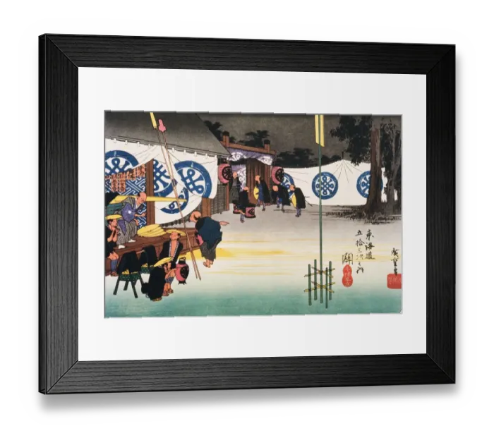 Framed Print : Scenery of Seki in Edo Period, Painting, Woodcut, Japanese Wood Block Print Framed Print : Scenery of Seki in Edo Period, Painting, Woodcut, Japanese Wood Block Print