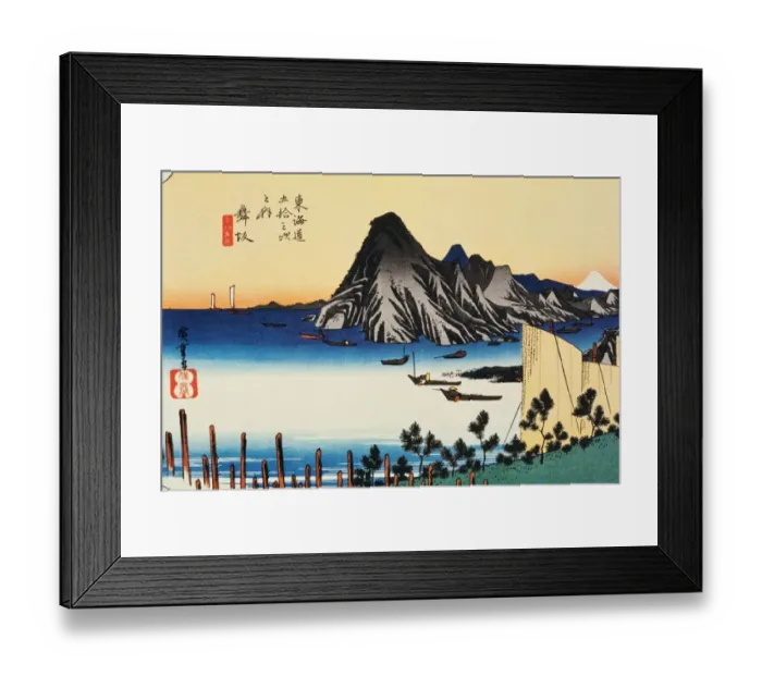 Framed Print : Scenery of Maisaka in Edo Period, Painting, Woodcut, Japanese Wood Block Print Framed Print : Scenery of Maisaka in Edo Period, Painting, Woodcut, Japanese Wood Block Print