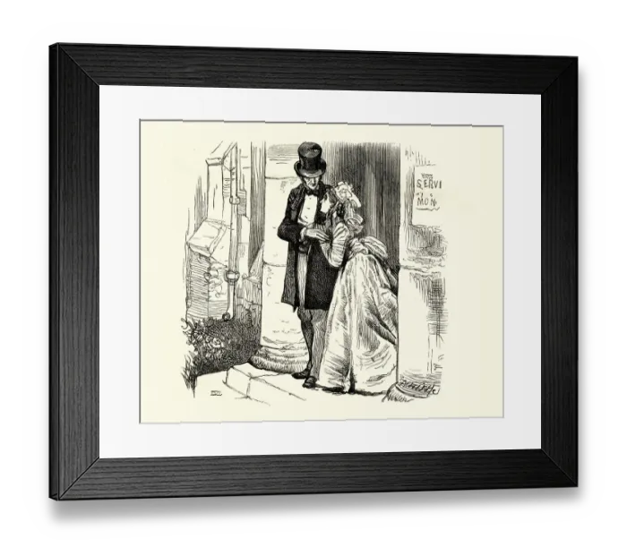 Framed Print : Dickens, Little Dorrit amd her husband Framed Print : Dickens, Little Dorrit amd her husband