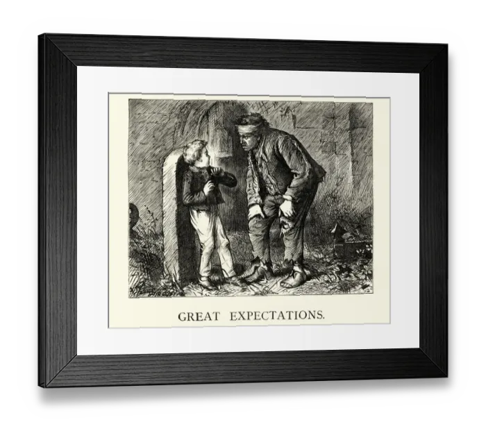 Framed Print : Dickens, Great Expectations, Pip and the escaped convict
