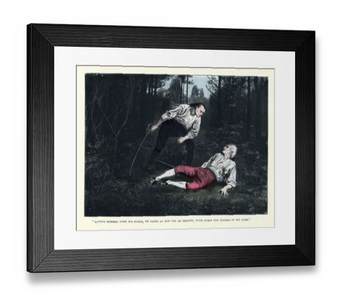 Framed Print : Charles Dickens, Barnaby Rudge, scorn and hatred in his look Framed Print : Charles Dickens, Barnaby Rudge, scorn and hatred in his look