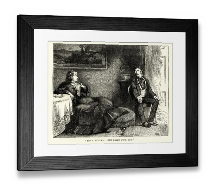 Framed Print : Dickens, Little Dorrit, For a wonder, I can agree with you