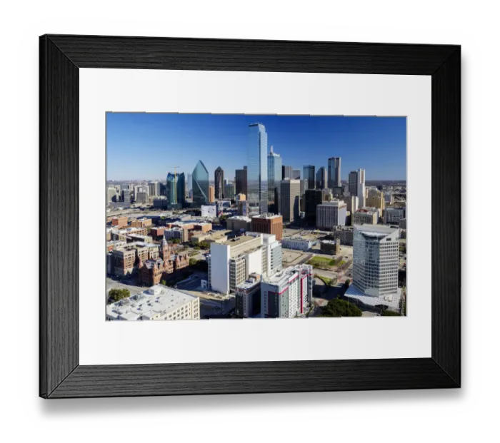 Framed Print : Dallas Skyline - from Reunion Tower, Texas Framed Print : Dallas Skyline - from Reunion Tower, Texas
