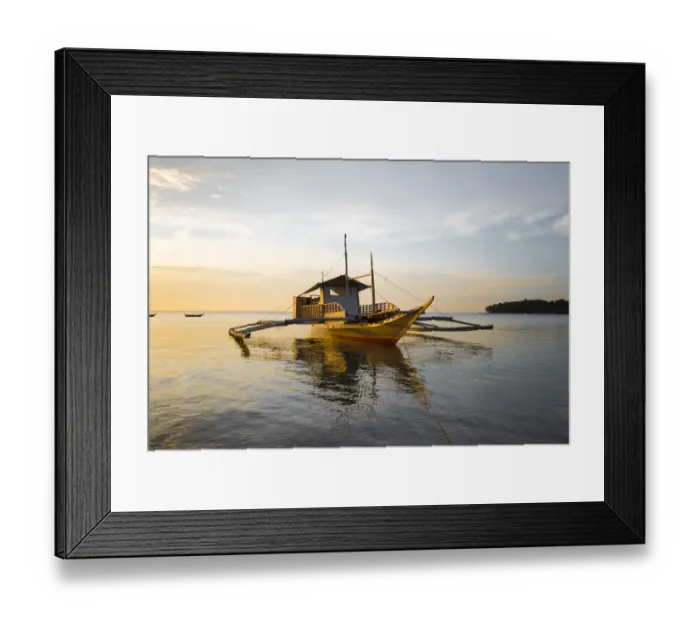 Framed Print : Peaceful Boat in Carles, Philippines Framed Print : Peaceful Boat in Carles, Philippines