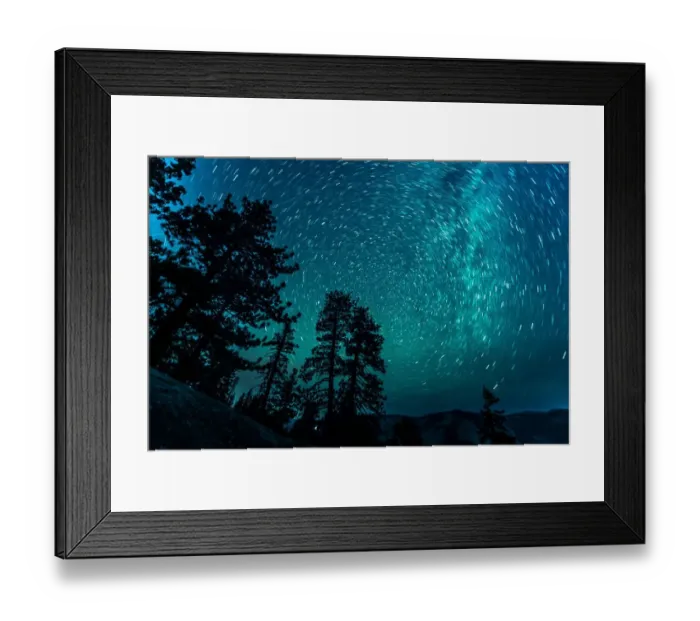 Framed Print : Yosemite National Park - Glacier Point Night Star trails and Milkyway
