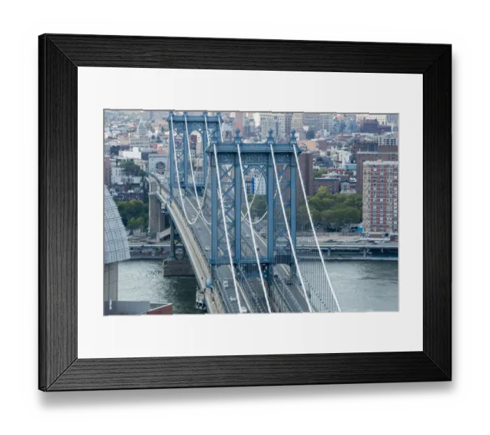 Framed Print : New York City - Manhattan Bridge - Close-up Framed Print : New York City - Manhattan Bridge - Close-up