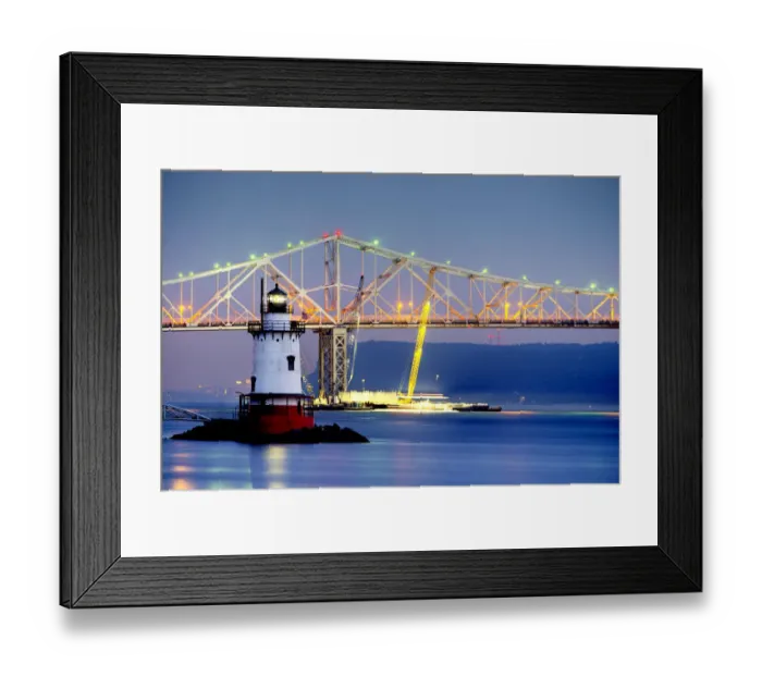Framed Print : Tarrytown Light and Tappan Zee Bridge Framed Print : Tarrytown Light and Tappan Zee Bridge