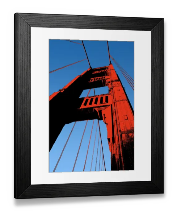 Framed Print : Golden Gate Bridge San Francisco Illustration Framed Print : Golden Gate Bridge San Francisco Illustration