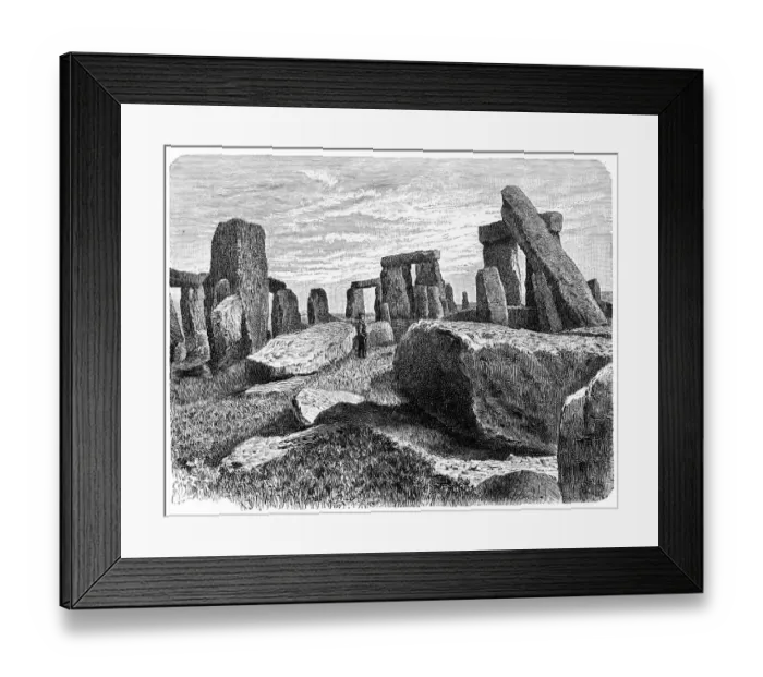 Framed Print : Stonehenge engraving 1894