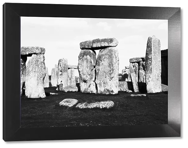 View of Stonehenge against sky, Wiltshire, United Kingdom