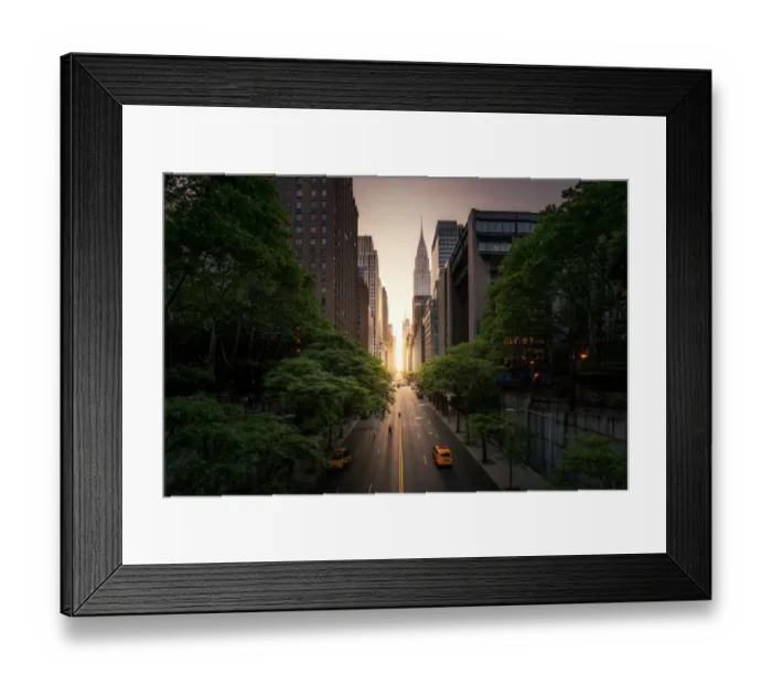 Framed Print : New York City Manhattanhenge sunset Framed Print : New York City Manhattanhenge sunset