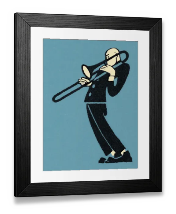 Framed Print : Man Playing Trombone Framed Print : Man Playing Trombone