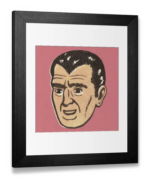Framed Print : Mans Face Framed Print : Mans Face