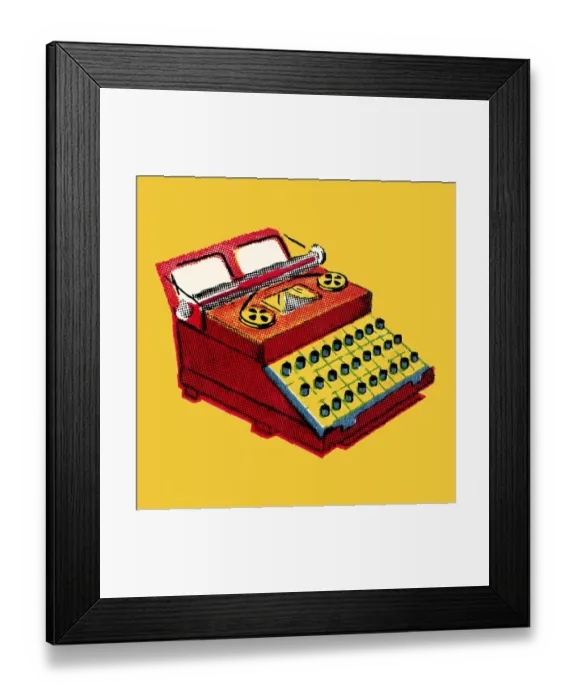 Framed Print : Recording Machine