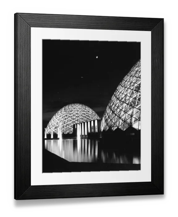Framed Print : The Domes. March 1966: Night view of the Mitchell Park Horticultural Conservatory Framed Print : The Domes. March 1966: Night view of the Mitchell Park Horticultural Conservatory
