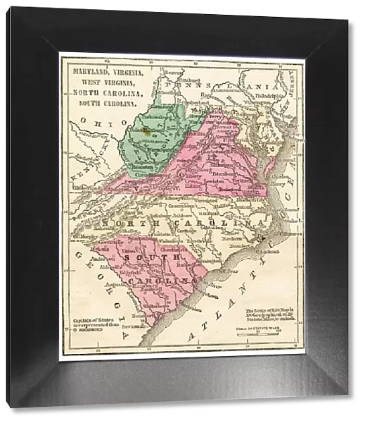 Southern states map 1871