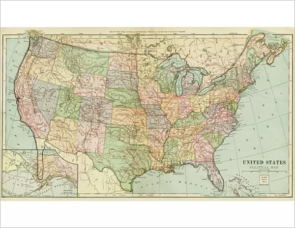Map of United States 1899