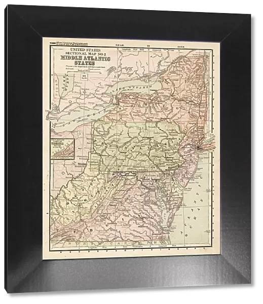 Map MIddle Atlantic States 1881