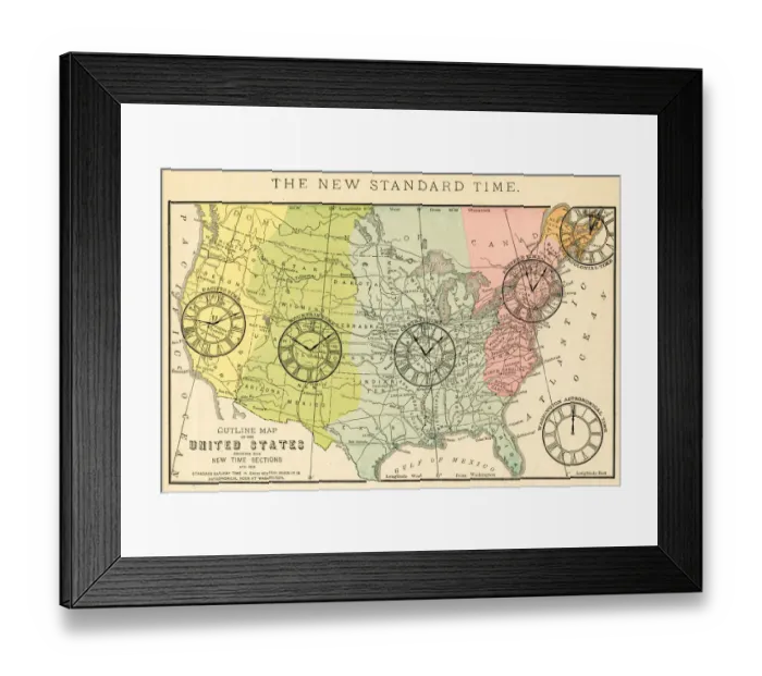 Framed Print : Map North America 1881