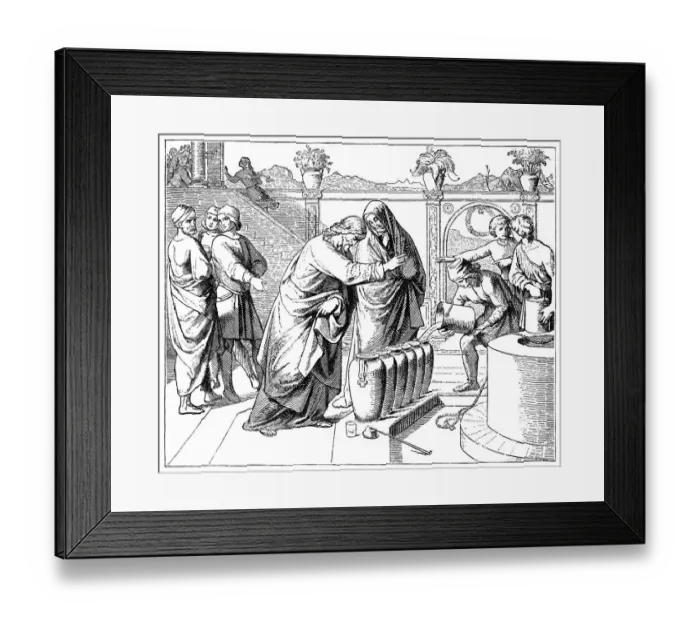 Framed Print : The Marriage at Cana of Galilee (Victorian engraving)