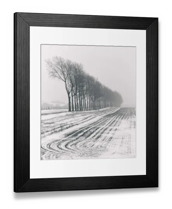 Framed Print : Lines in Snow I