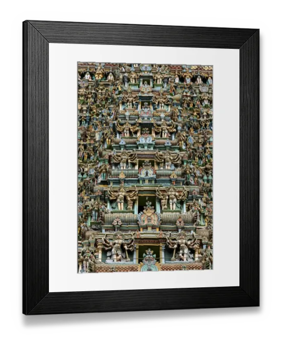 Framed Print : Close-up of deities, West Tower, Meenakshi Amman Temple, Madurai, Tamil Nadu, India Framed Print : Close-up of deities, West Tower, Meenakshi Amman Temple, Madurai, Tamil Nadu, India