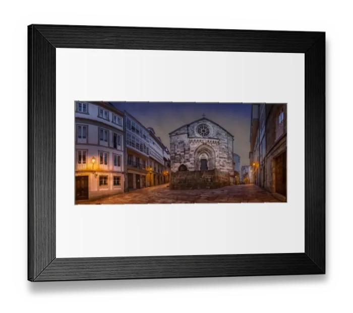 Framed Print : Santiago Church in La Coruna, Spain Framed Print : Santiago Church in La Coruna, Spain