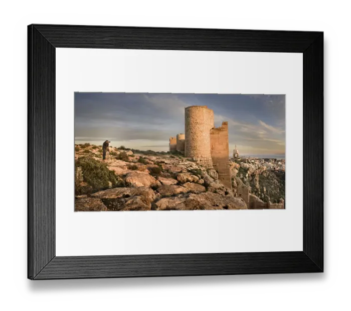 Framed Print : Muralla Arabe y Cerro de San Cristobal Framed Print : Muralla Arabe y Cerro de San Cristobal