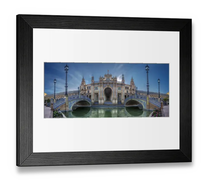 Framed Print : Bridge of Plaza Espana in Sevilla, Spain
