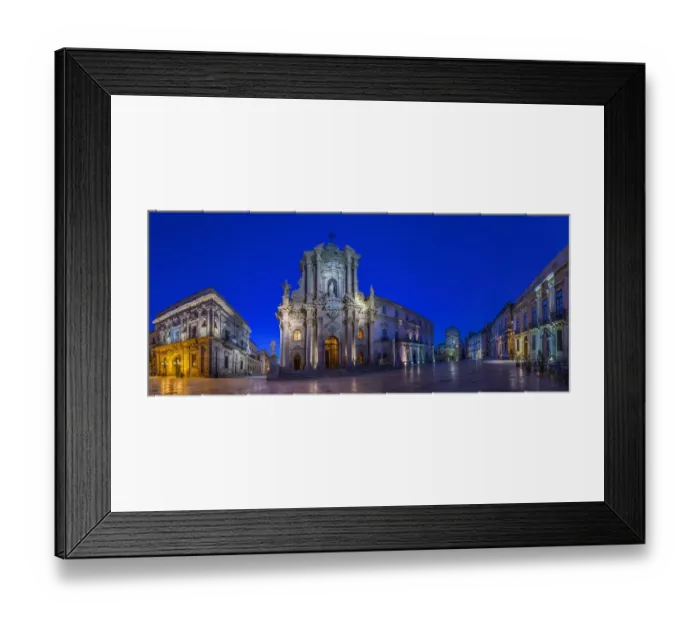Framed Print : Panoramic of Piazza Duomo at night Framed Print : Panoramic of Piazza Duomo at night