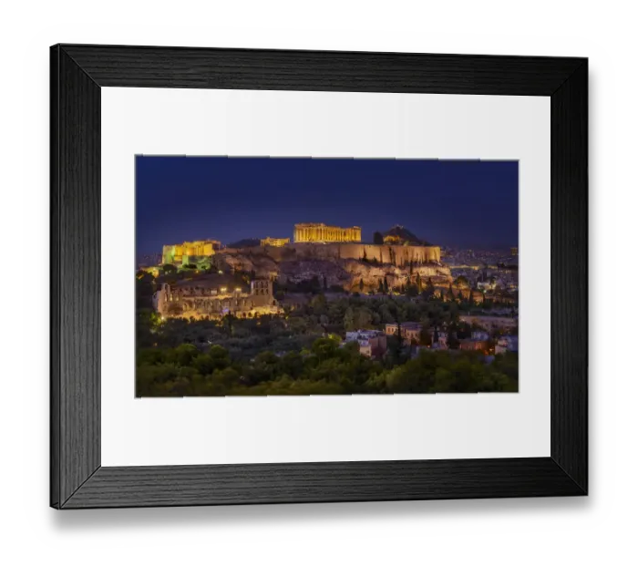 Framed Print : Acropolis view from filopappou hill Framed Print : Acropolis view from filopappou hill