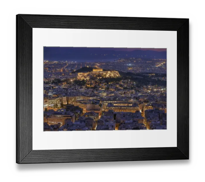 Framed Print : View of Athens from Licabetus Hill, Greece Framed Print : View of Athens from Licabetus Hill, Greece
