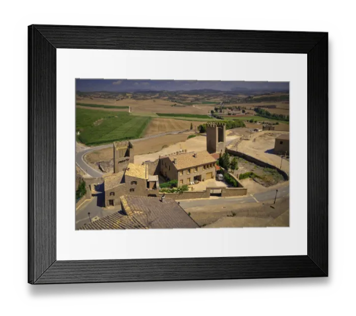 Framed Print : Cerco de Artajona, middle age fortress in Artajona, Spain Framed Print : Cerco de Artajona, middle age fortress in Artajona, Spain