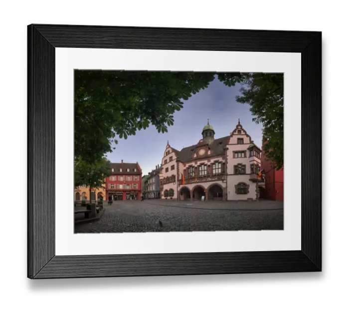 Framed Print : Town hall square in Freiburg im Breisgau, Germany Framed Print : Town hall square in Freiburg im Breisgau, Germany