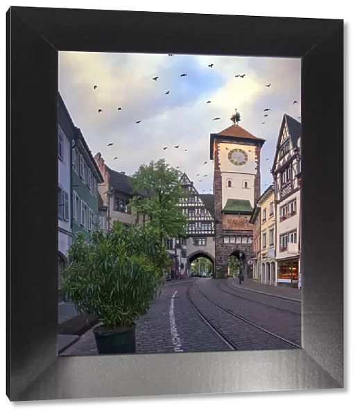 Schwabentor, historical city gate in Freiburg, Germany