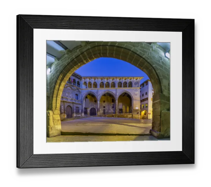 Framed Print : Gothic market building (lonja en spanish), AlcaAniz, Teruel province, Aragon, Spain Framed Print : Gothic market building (lonja en spanish), AlcaAniz, Teruel province, Aragon, Spain